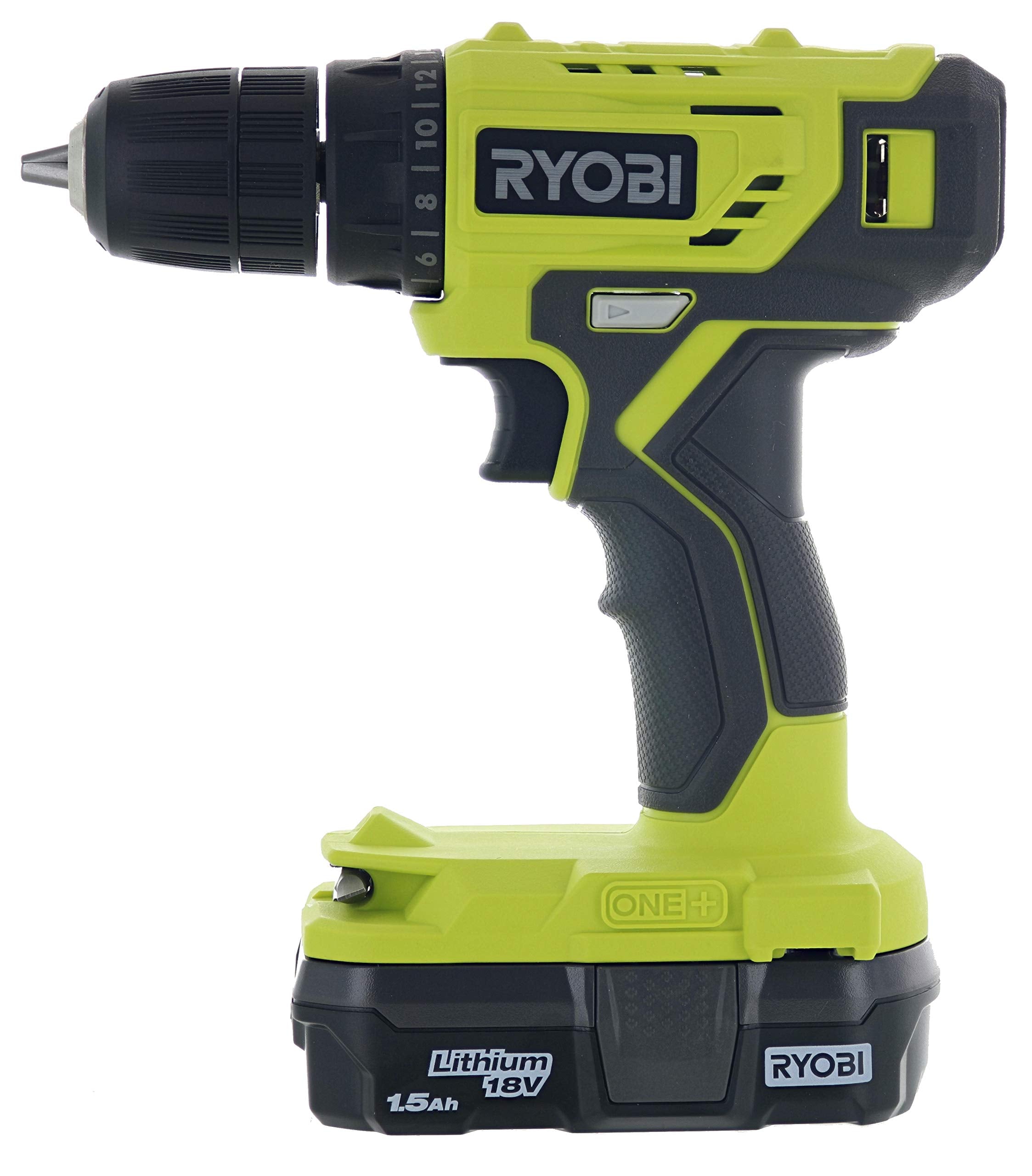 NEW Ryobi 18-Volt ONE+ Cordless 3/8 in. Drill/Driver Kit (PDD209K) with 1.5 ah lithium battery and charger