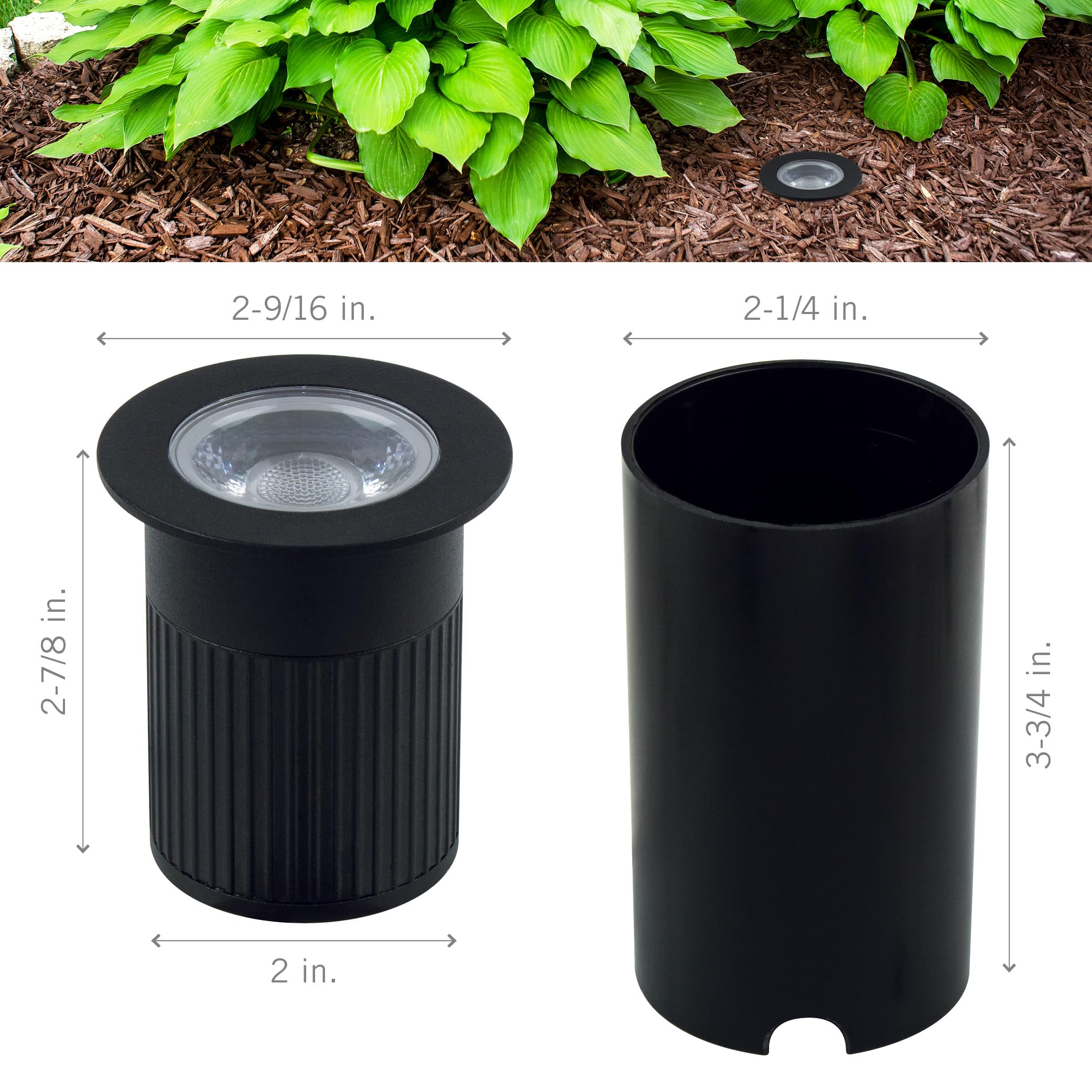 Armacost Lighting White Inground Well LED Landscape Light (401000), Black