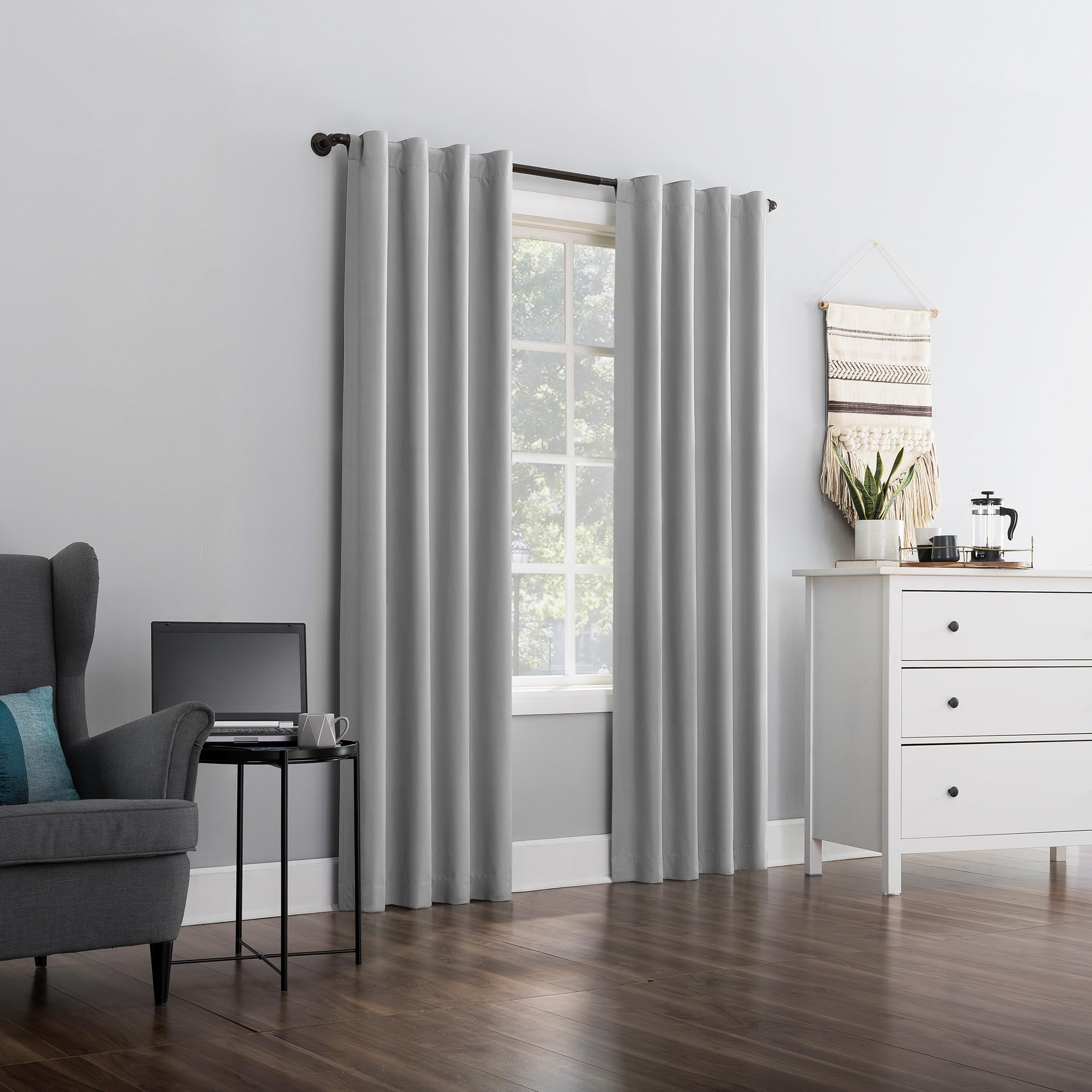 Sun Zero Cyrus Thermal Total Blackout Back Tab Curtain Panel