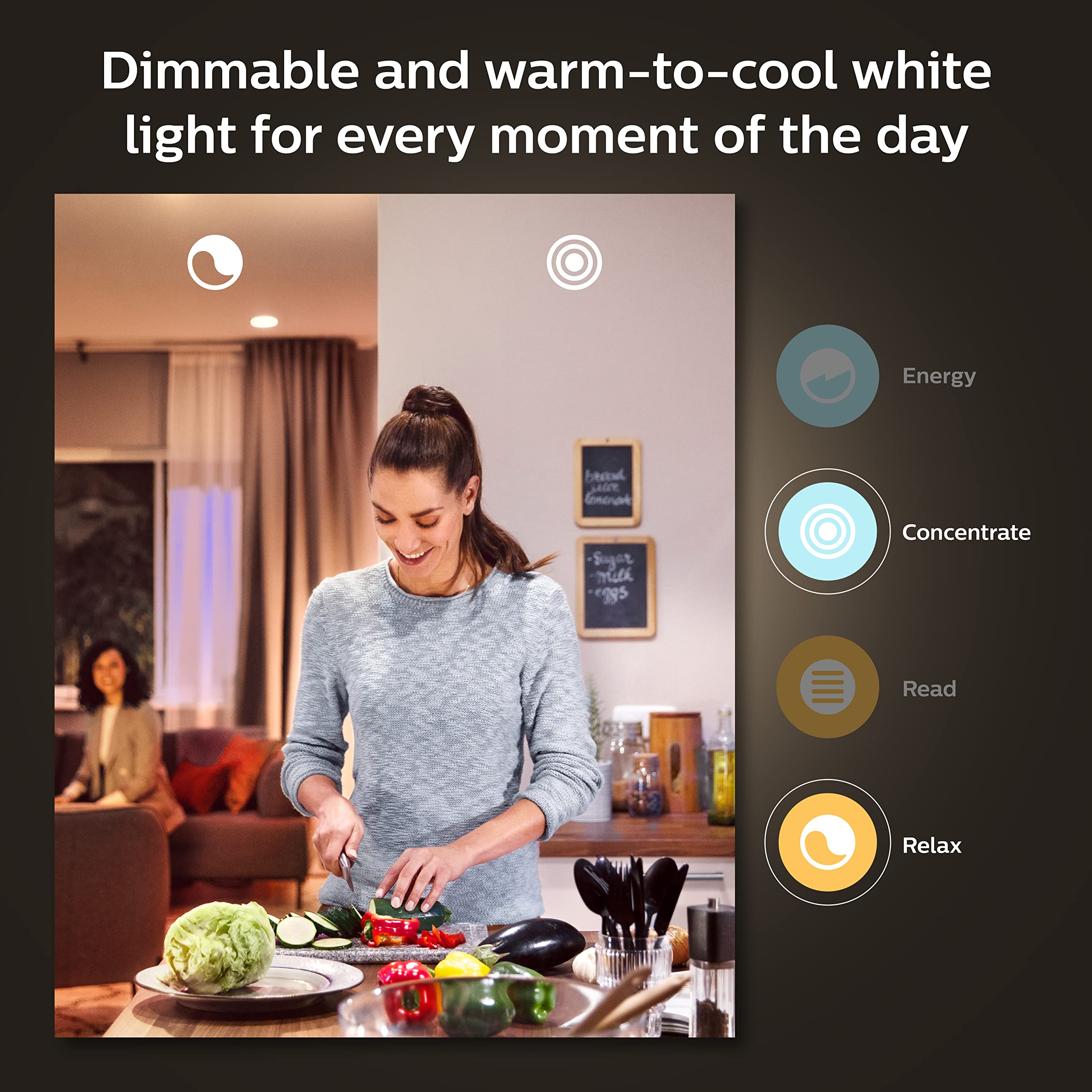 Philips Hue Smart 60W A19 LED Bulb - Soft Warm White Light - 2 Pack - 800LM - E26 - Indoor - Control with Hue App - Works with Alexa, Google Assistant and Apple Homekit