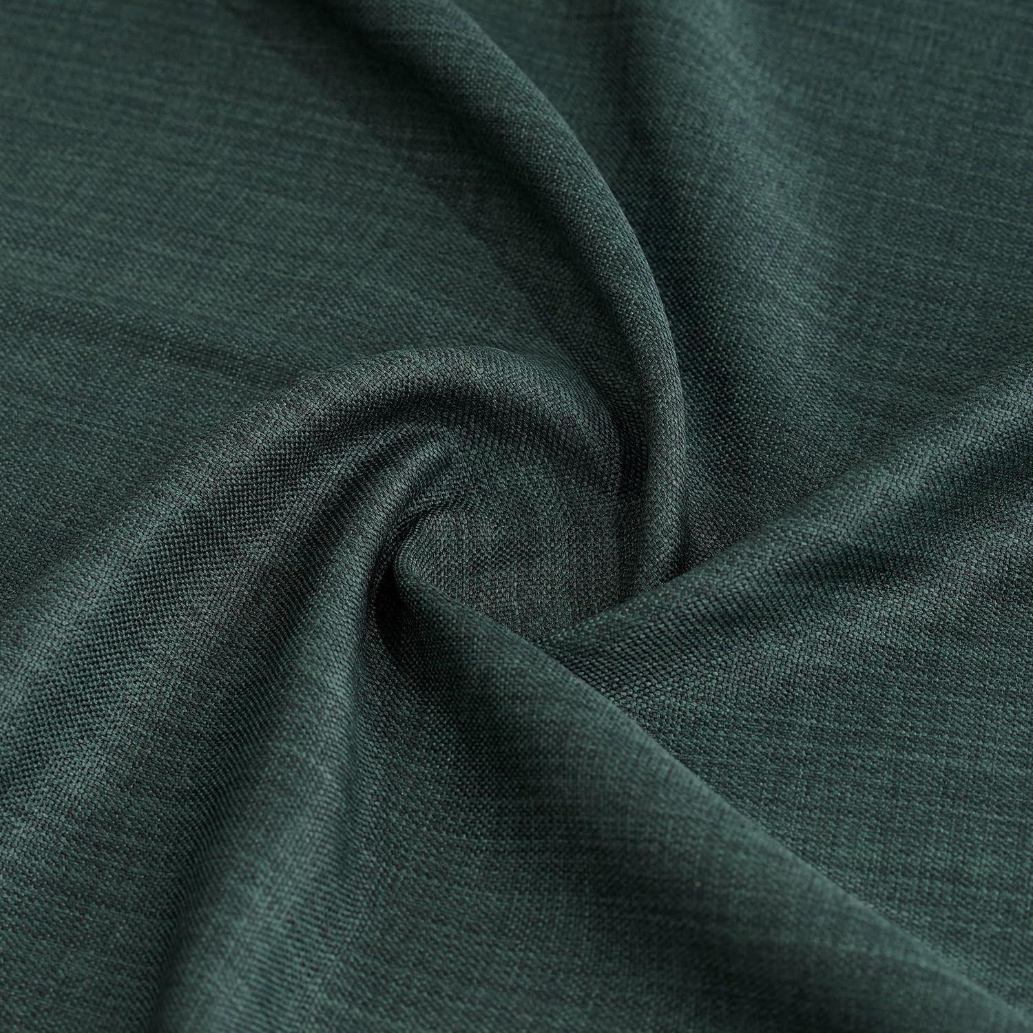 HPD Half Price Drapes - Faux Linen Curtains for Living Room (1 Panel) - 50W X 96L - Textured Room Darkening Curtains for Bedroom 96 Inches Long - Drapes for Home Decor, Focal Green