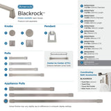 Amerock | Appliance Pull | Satin Nickel | 18 inch (457 mm) Center to Center | Blackrock | 1 Pack | Drawer Pull | Drawer Handle | Cabinet Hardware