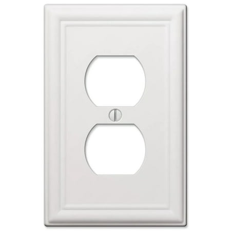 Hampton Bay Ascher White 1 Gang Duplex Steel Wall Plate