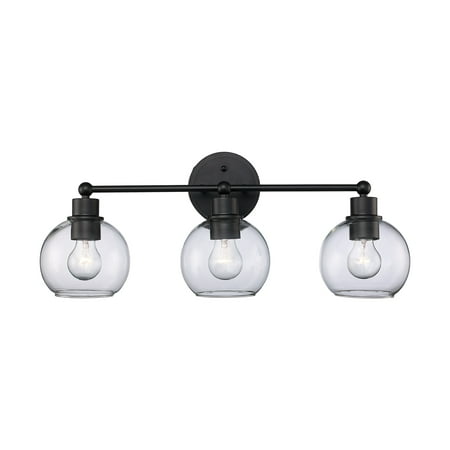 Trans Globe Lighting 22223 Polverini 3 Light 24  Wide Bathroom Vanity Light - Black