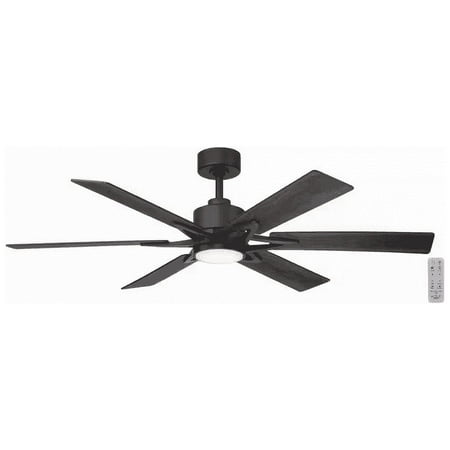 Home Decorators Collection Intervale 56 in. Integrated CCT LED Indoor/Outdoor Matte Black Ceiling Fan with Light and Remote Control