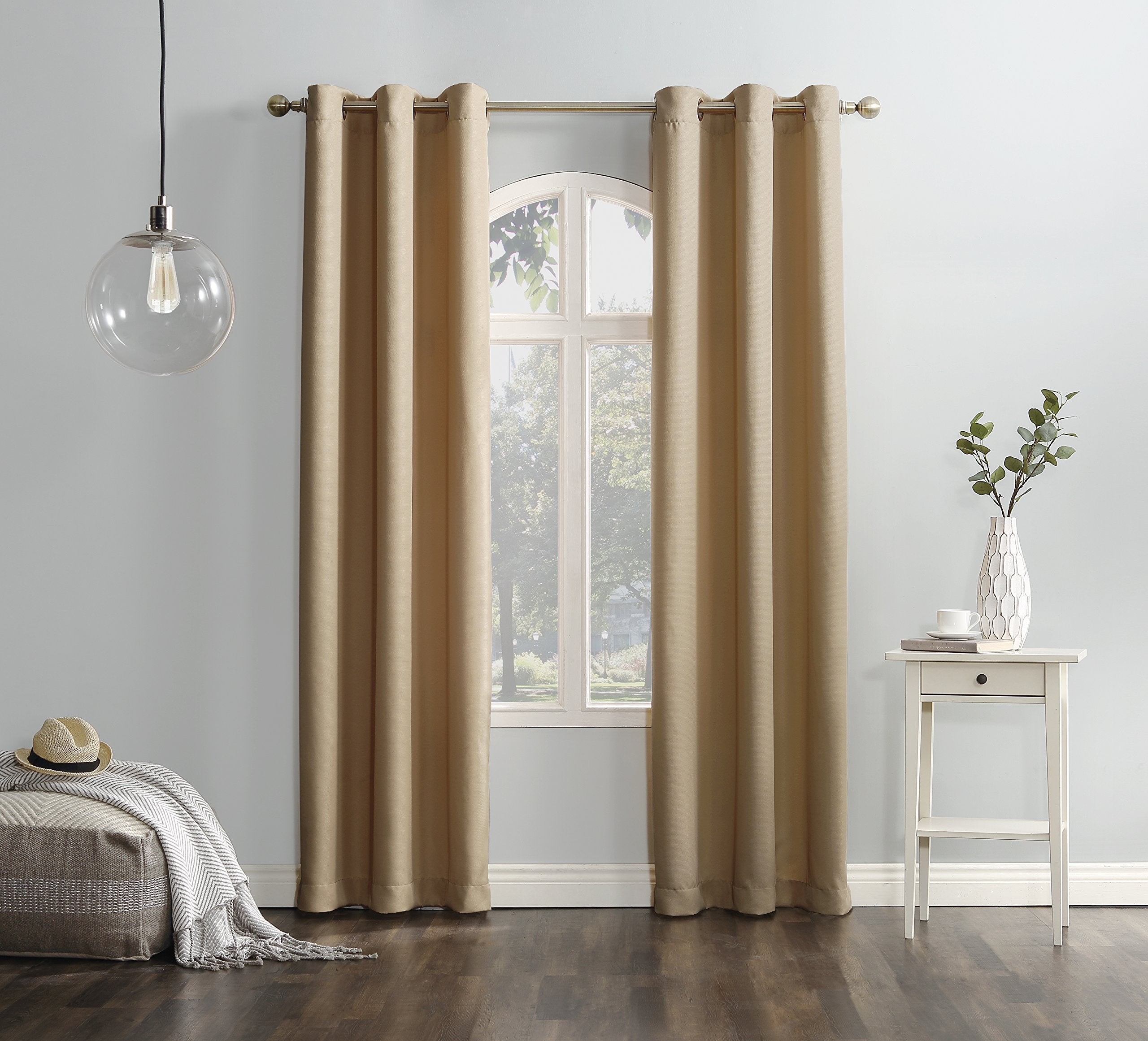 No. 918 Montego Casual Textured Semi-Sheer Grommet Curtain Panel