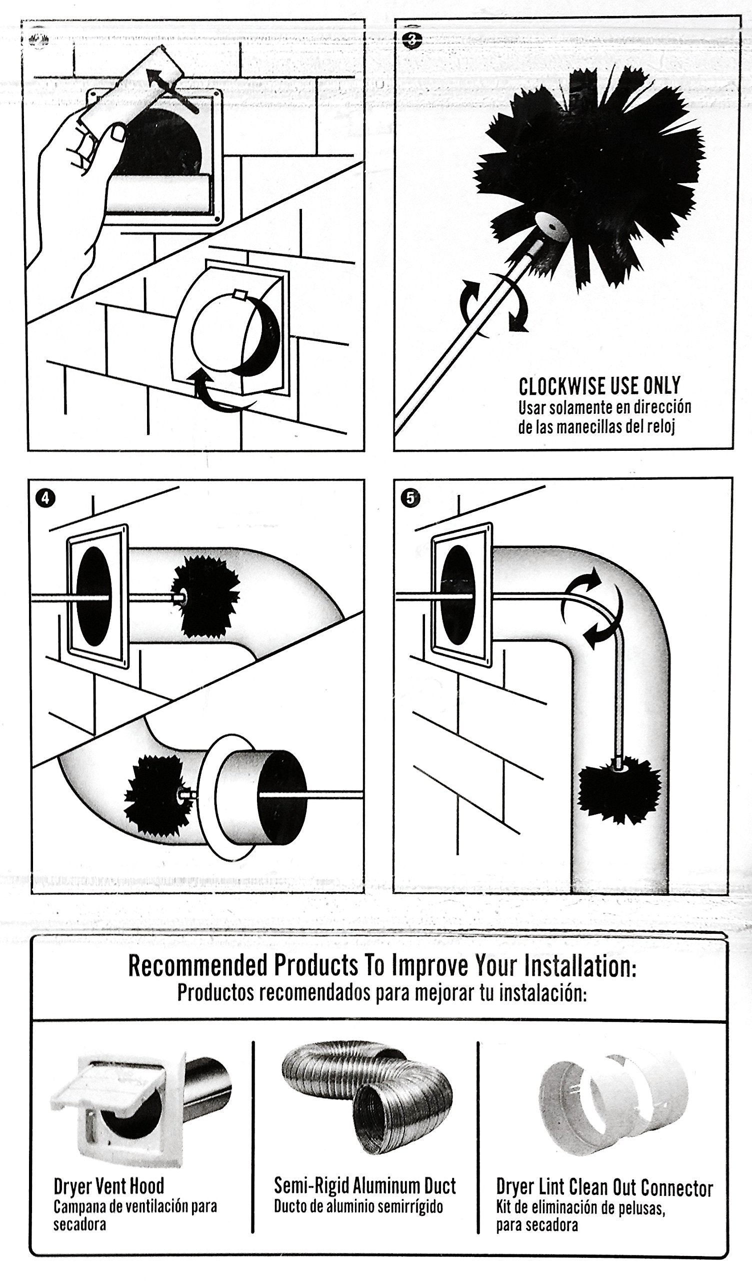 Drill Powered Duct Brush Kit