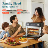 COSORI Toaster Oven Air Fryer Combo, 12-in-1, 26QT Convection Oven Countertop, with Toast, Bake, and Broil, Smart, 6 Slice Toast, 12'' Pizza, 75 Recipes&Accessories, Black