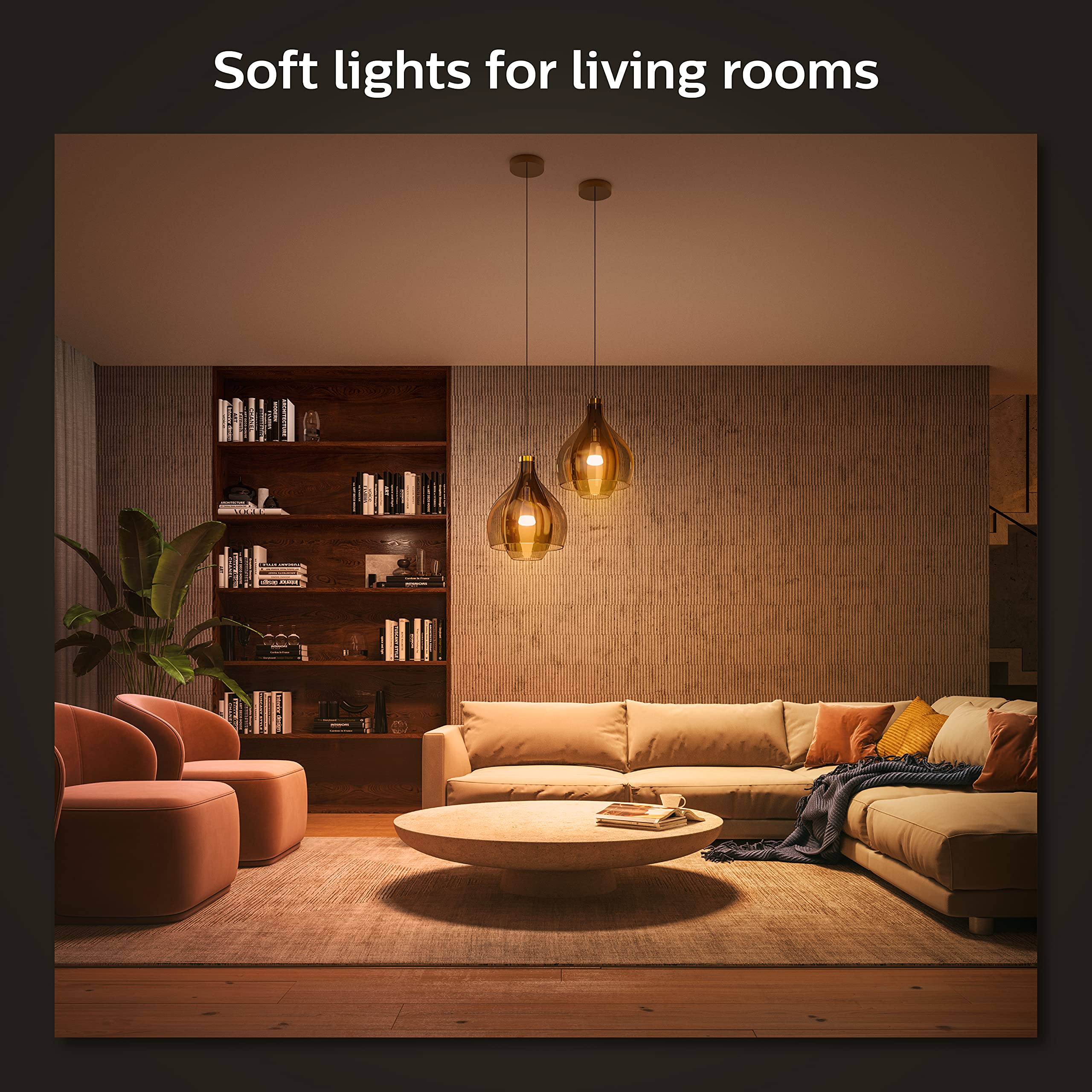 Philips Hue Smart 60W A19 LED Bulb - Soft Warm White Light - 2 Pack - 800LM - E26 - Indoor - Control with Hue App - Works with Alexa, Google Assistant and Apple Homekit