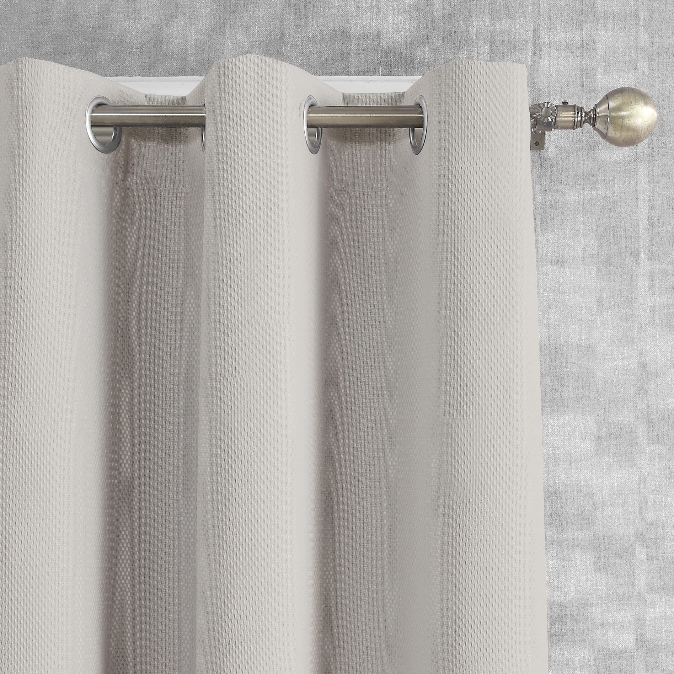 Almond-Milk Solid Grommet Blackout Curtain Liner- 42 in. W x 84 in. L