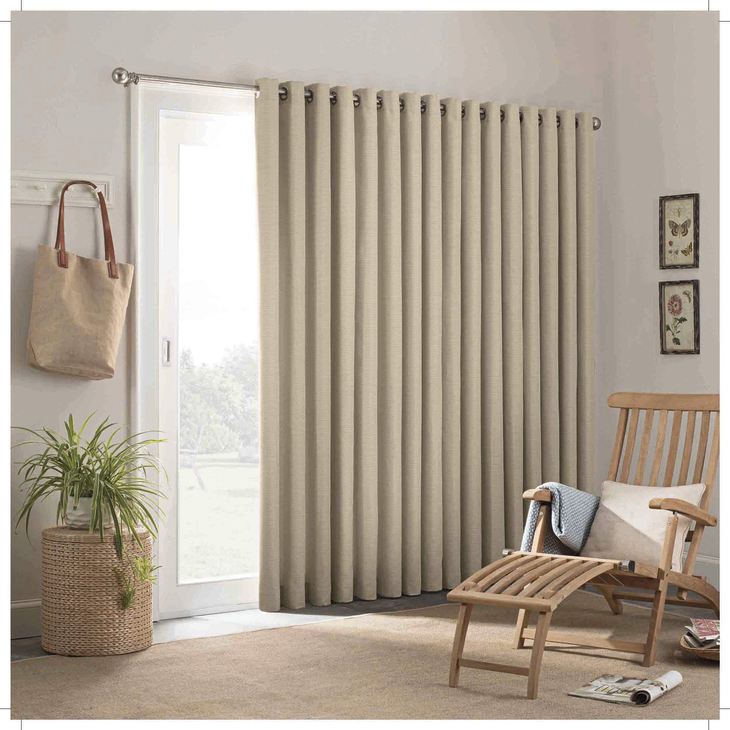 Parasol Outdoor Curtains for Patio-Key Largo 84" x 100" Thermal Insulated Darkening Single Panel Drape Blinds Backyard