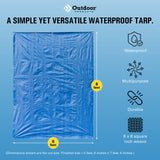 Outdoor Products All-Purpose Plastic Tarp (16 ft x 20 ft) Waterproof Tarp Cover for Home, Outdoor, and Emergency | Extra Large Size (2 Pack)