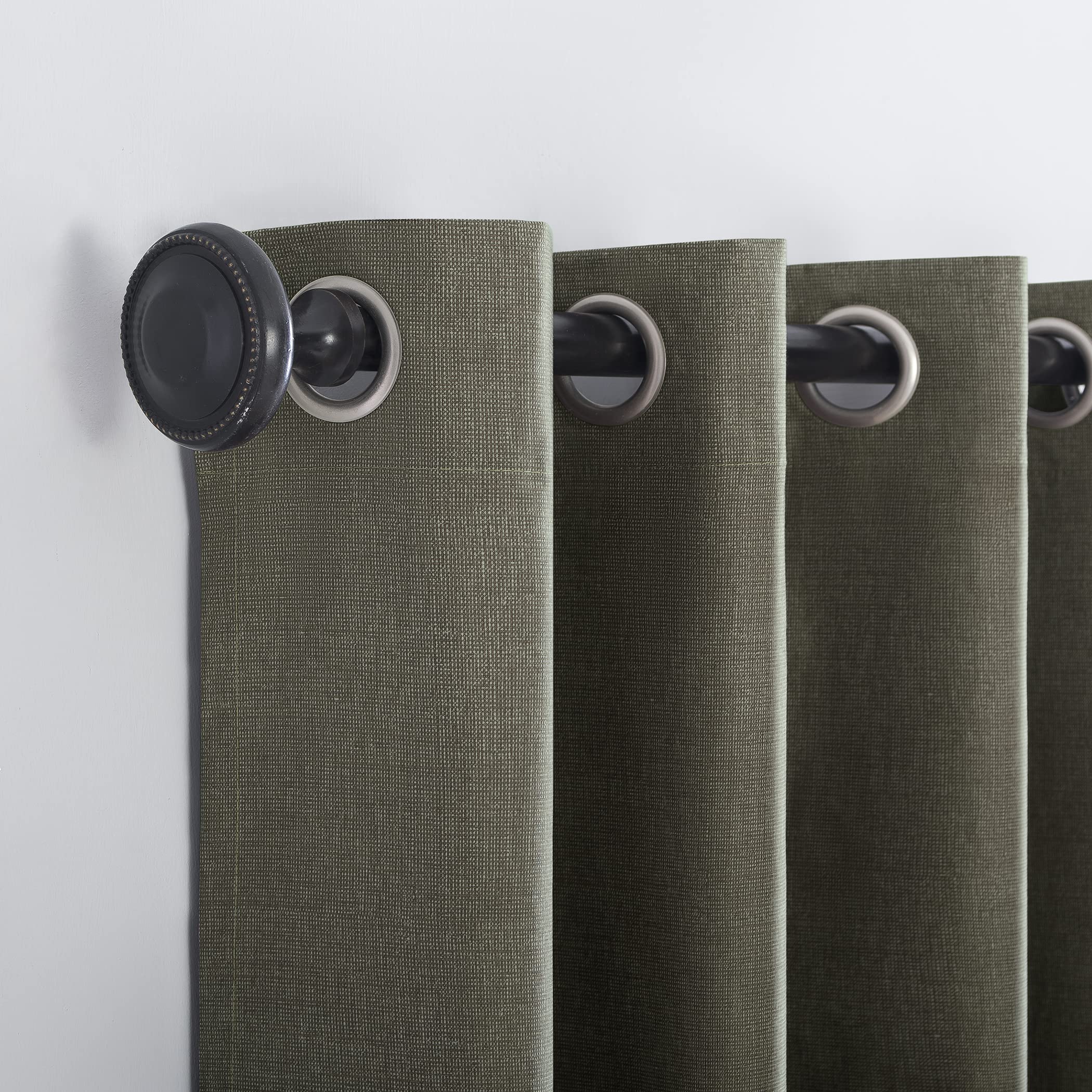 Sun Zero Columbia Thermal Insulated 100% Blackout Grommet Curtain Single Panel, 50" x 63", Olive Green