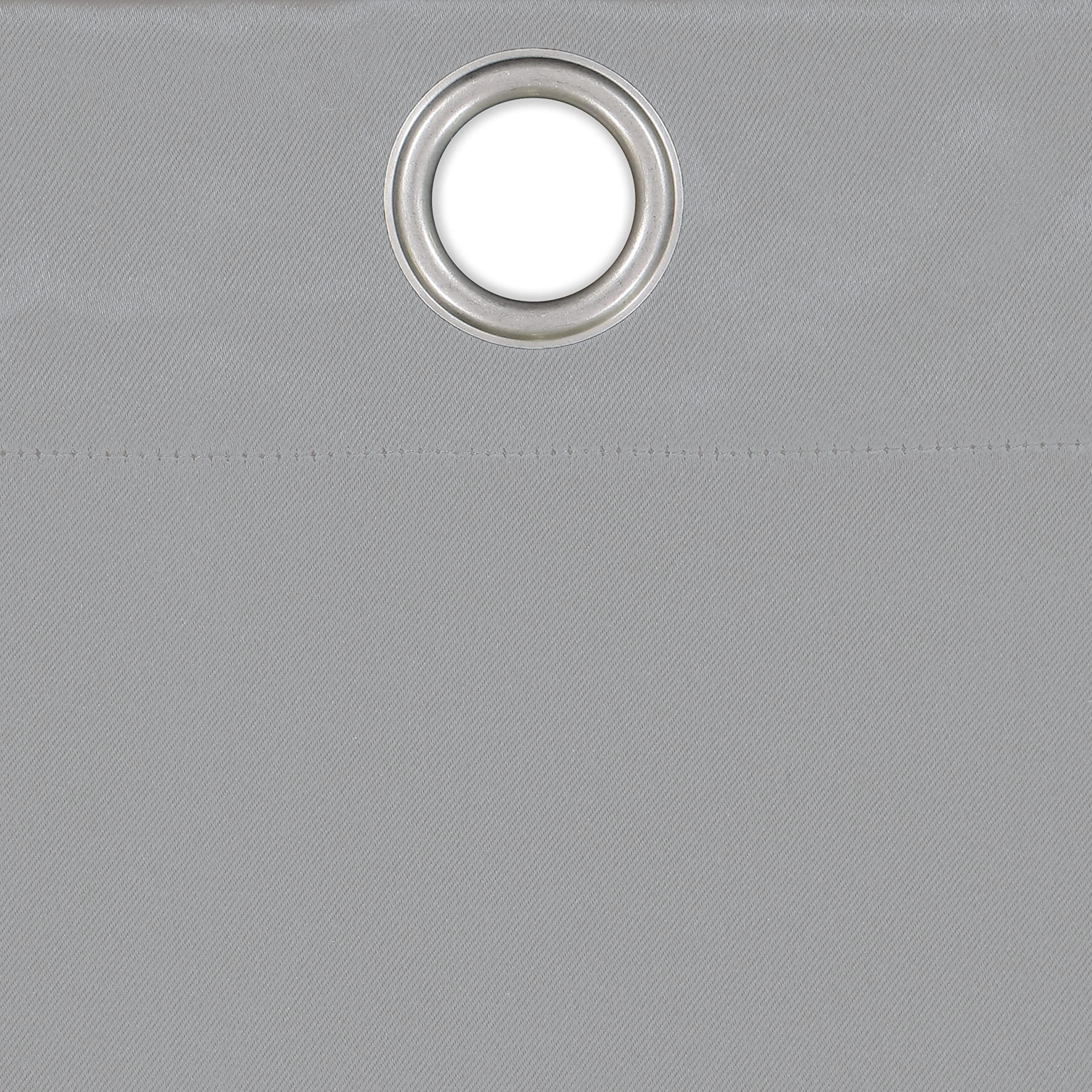 Eclipse Darrell Modern Blackout Thermal Grommet Window Curtains for Bedroom or Living Room (Single Panel), 37 in x 84 in, Gray
