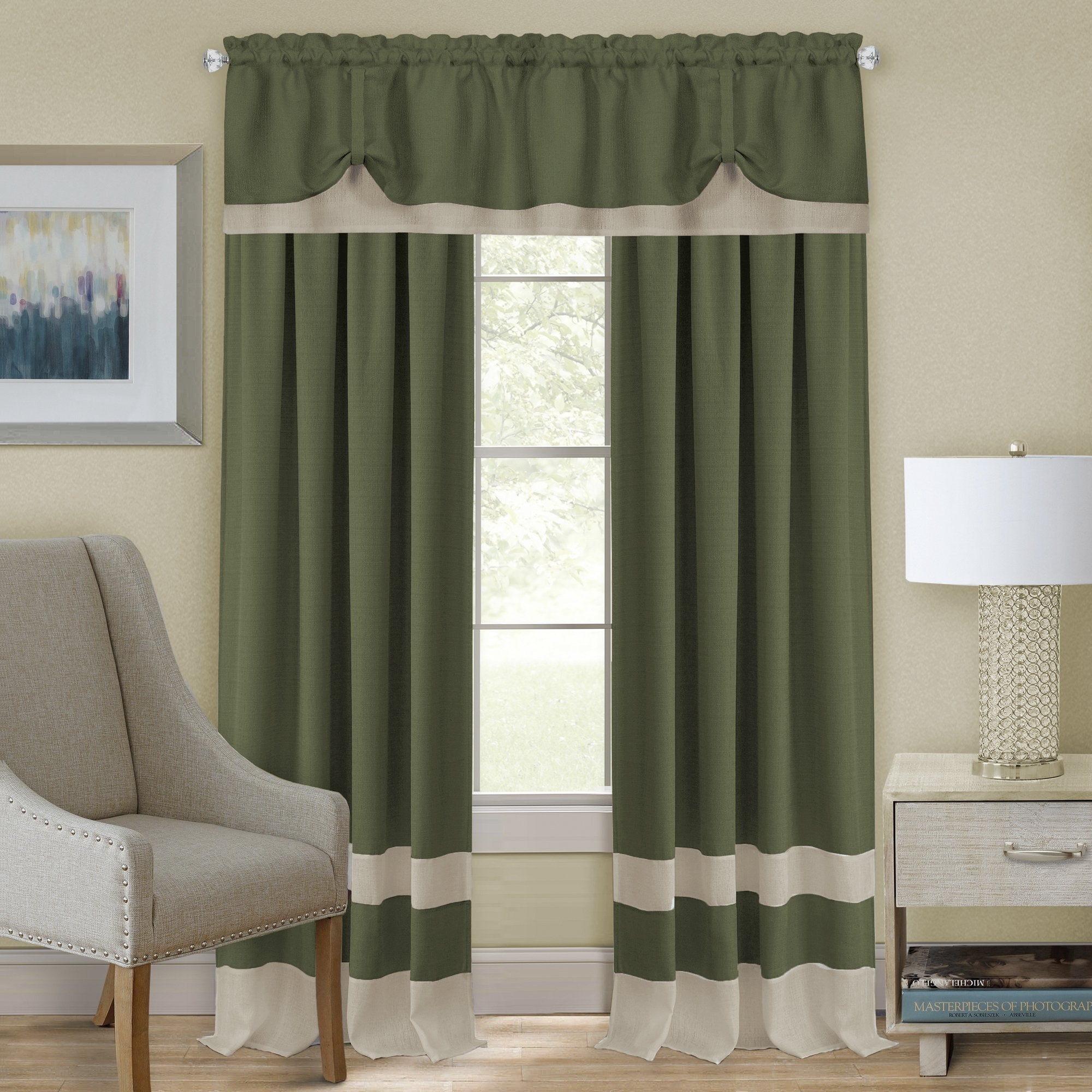 Achim Home Furnishings Darcy Panel - 52x84 - Green/Camel