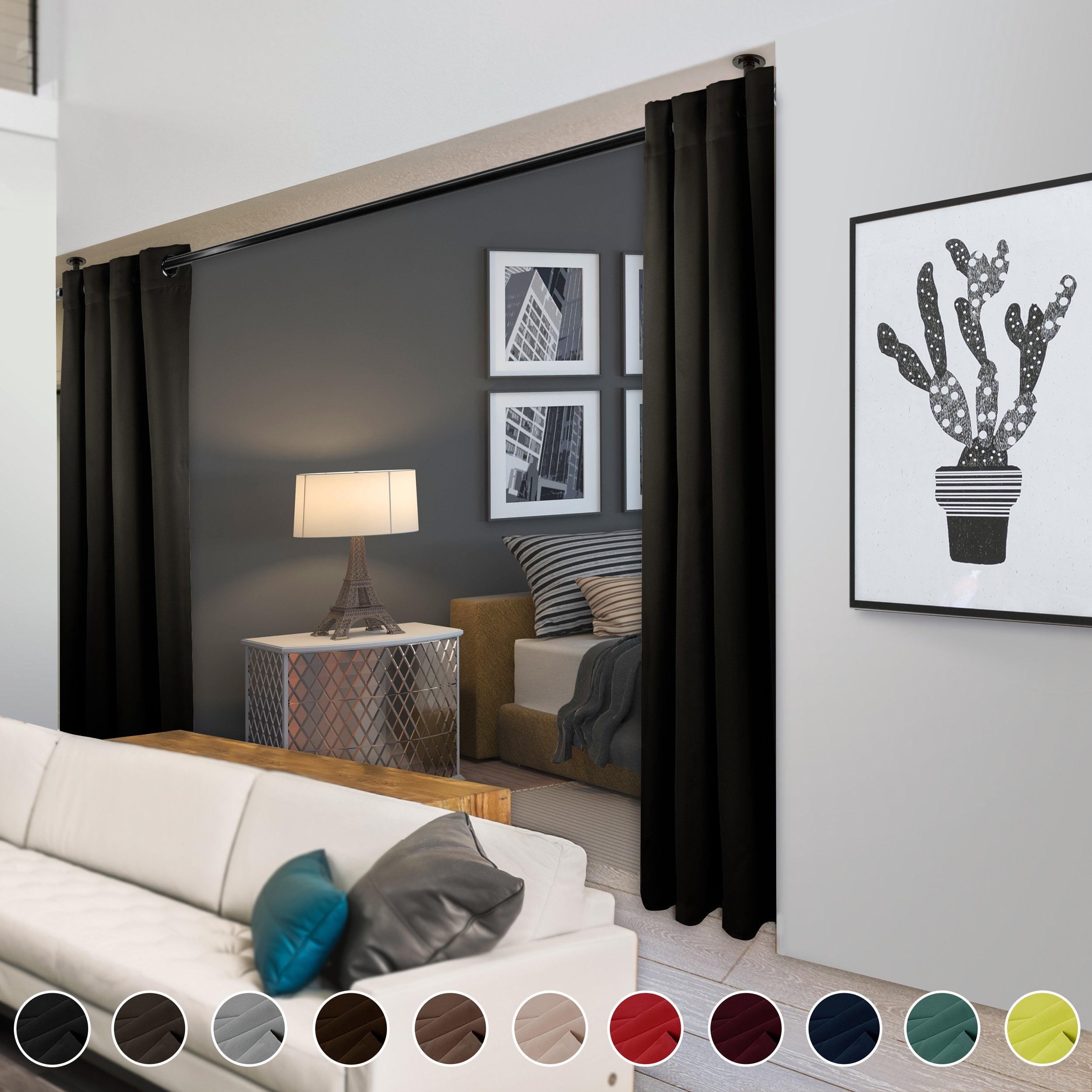 Rod Desyne Window Thermal Isulated Blackout Curtain with Metal Grommet, 150" x 108", Dark Grey - 1 Panel