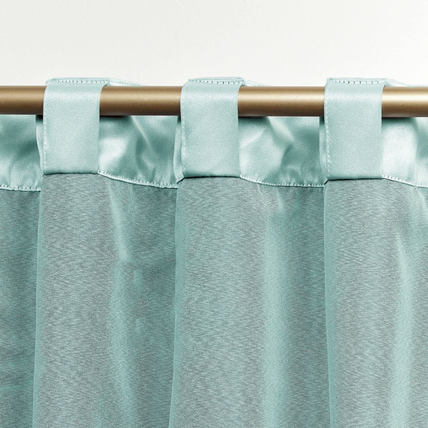 Exclusive Home Bliss Room Darkening Room Blackout Hidden Tab Top Curtain Panels, 54"x84", Aqua, Set of 2