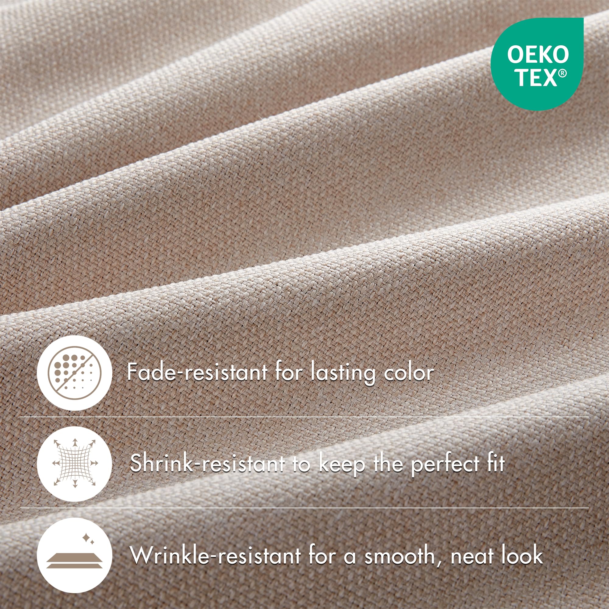 Madison Park Karien 100% Blackout Curtains 52x84 – Linen, 2-Layer Noise Blocking & Energy Smart Thermal Window Panel Pair with Rod Pocket/Back Tab