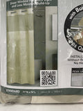 Hookless Microfiber 71" x 74" Shower Curtain in Stone
