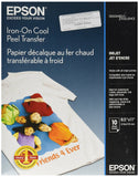 Epson Iron-on Cool Peel Transfer (8.5x11 Inches, 10 Sheets) (S041153),White