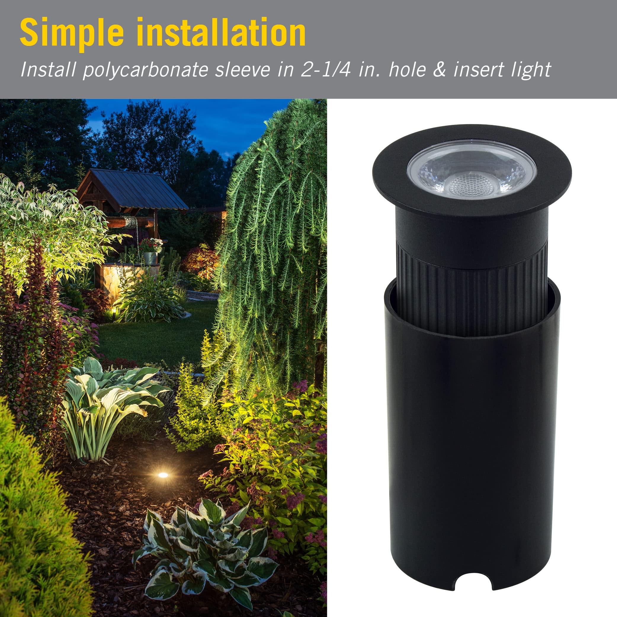 Armacost Lighting White Inground Well LED Landscape Light (401000), Black