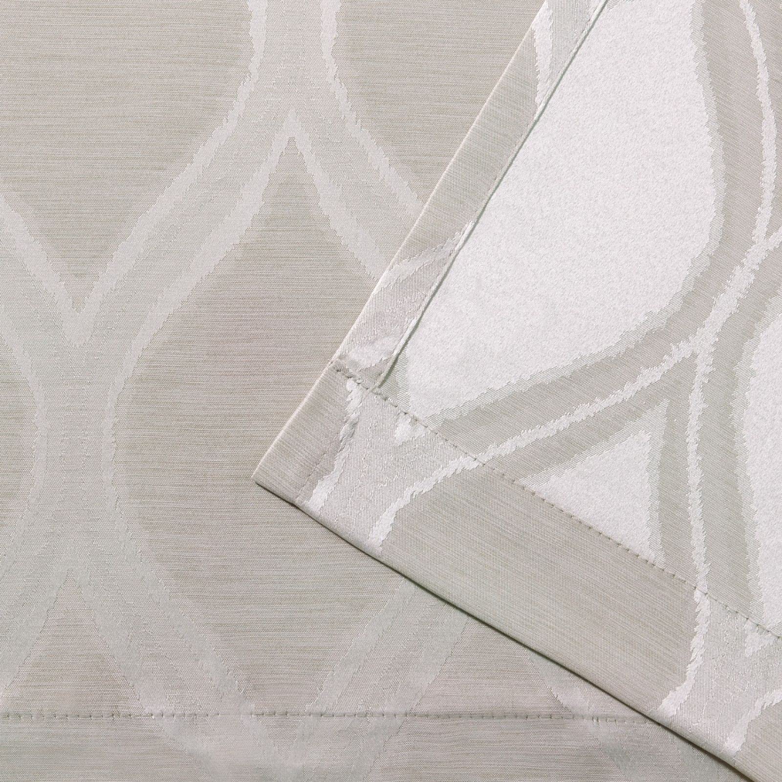 EXCLUSIVE HOME Montrose Ogee Geometric Textured Linen Grommet Top Curtain Panel Pair, 54"x84", Linen