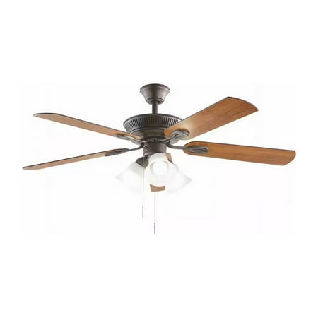 Glendale III 52 in. LED Indoor Oil Rubbed Bronze Ceiling Fan with Light and Pull Chains