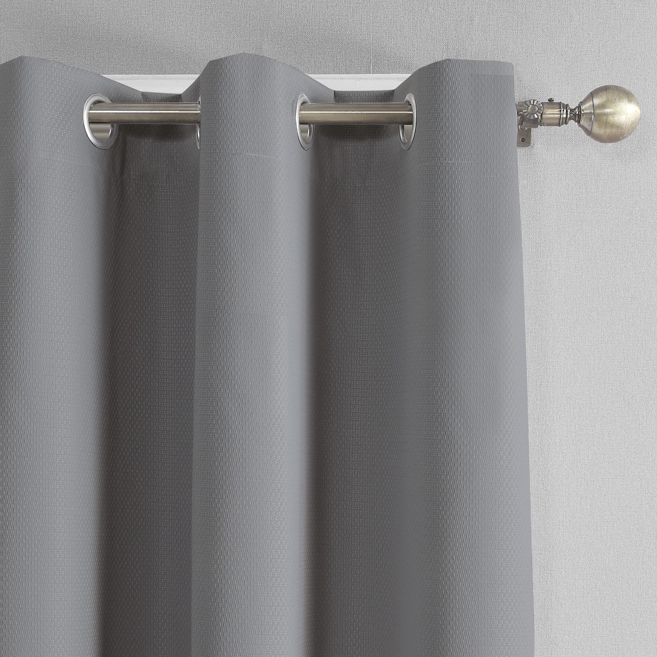 Grey Solid Grommet Blackout Curtain Liner- 42 in. W x 84 in. L