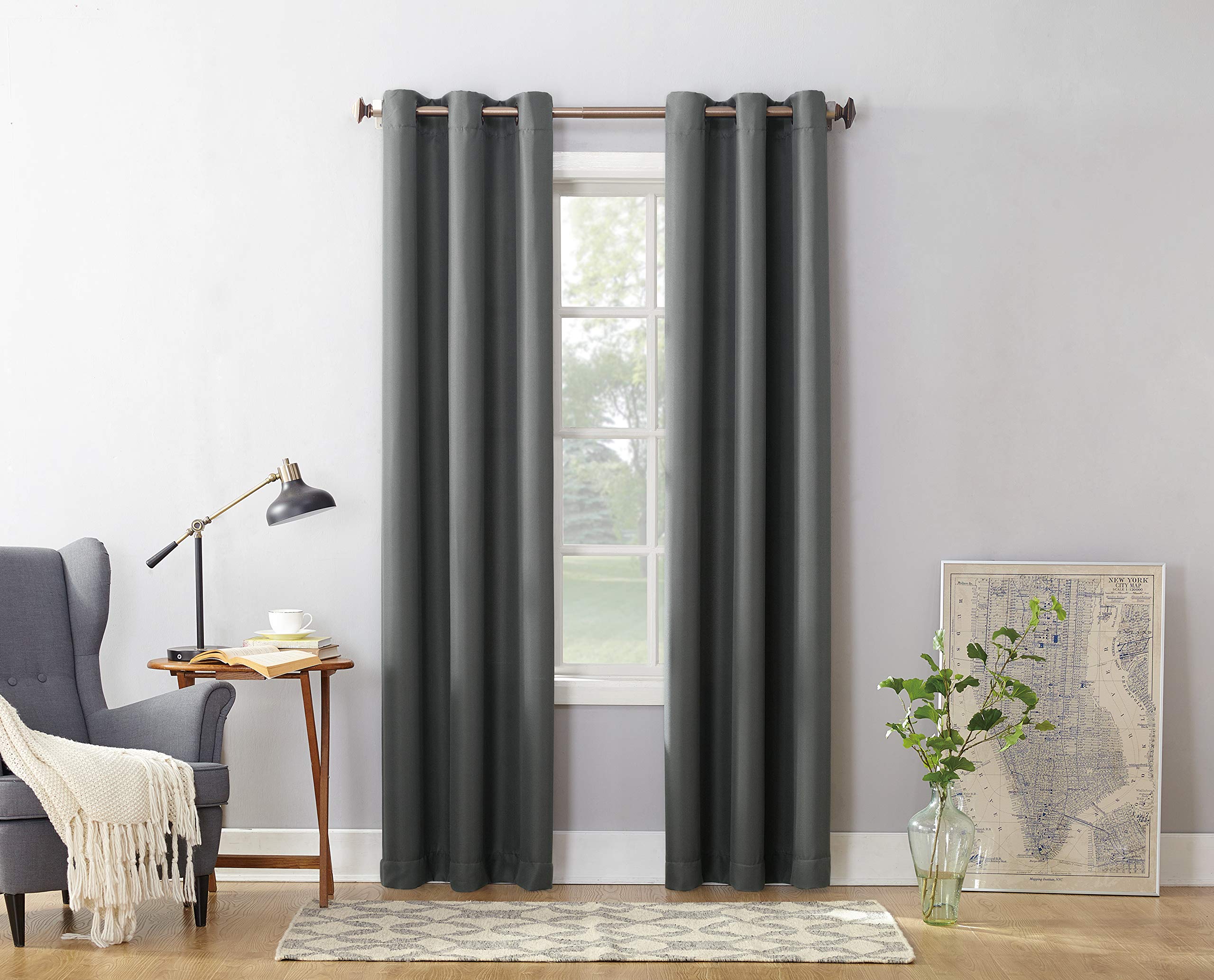 No. 918 Montego Casual Textured Semi-Sheer Grommet Curtain Panel