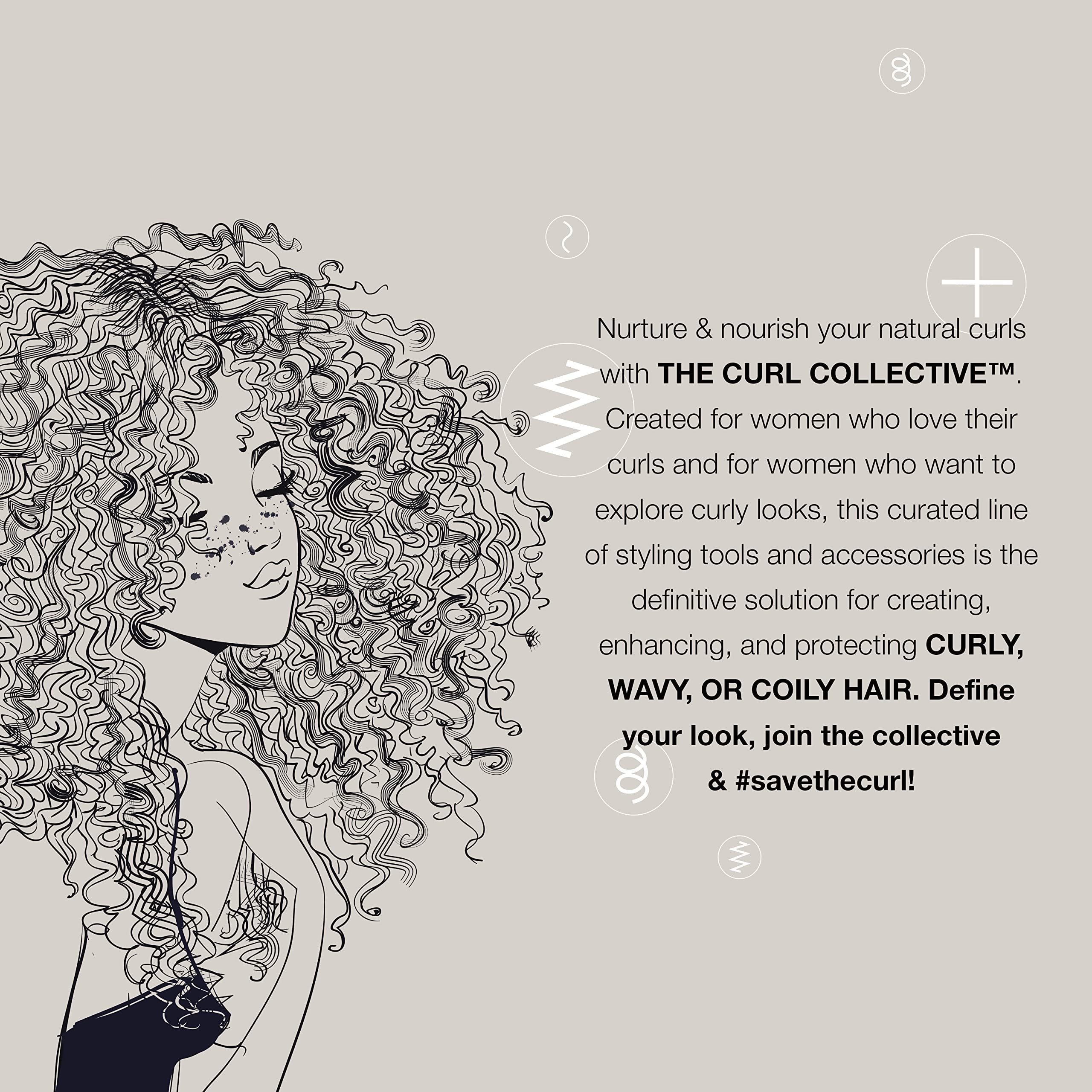 Conair The Curl Collective Coily Hair Diffuser, Works Exclusively with The Curl Collective Hair Dryer (sold separately)