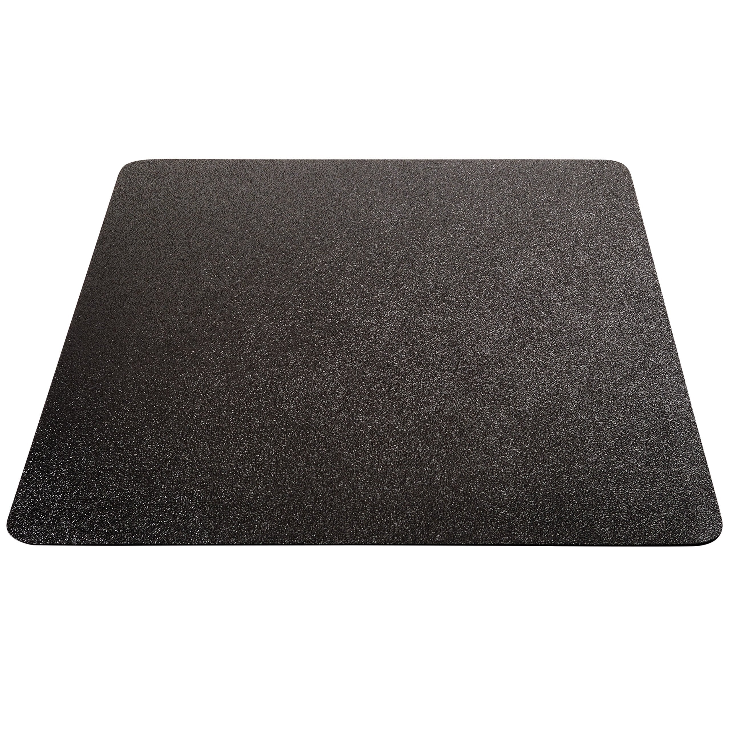 Deflecto EconoMat Black Chair Mat, Low Pile Carpet Use, Rectangle, Straight Edge, 45 x 53 Inches (CM11242BLKCOM)