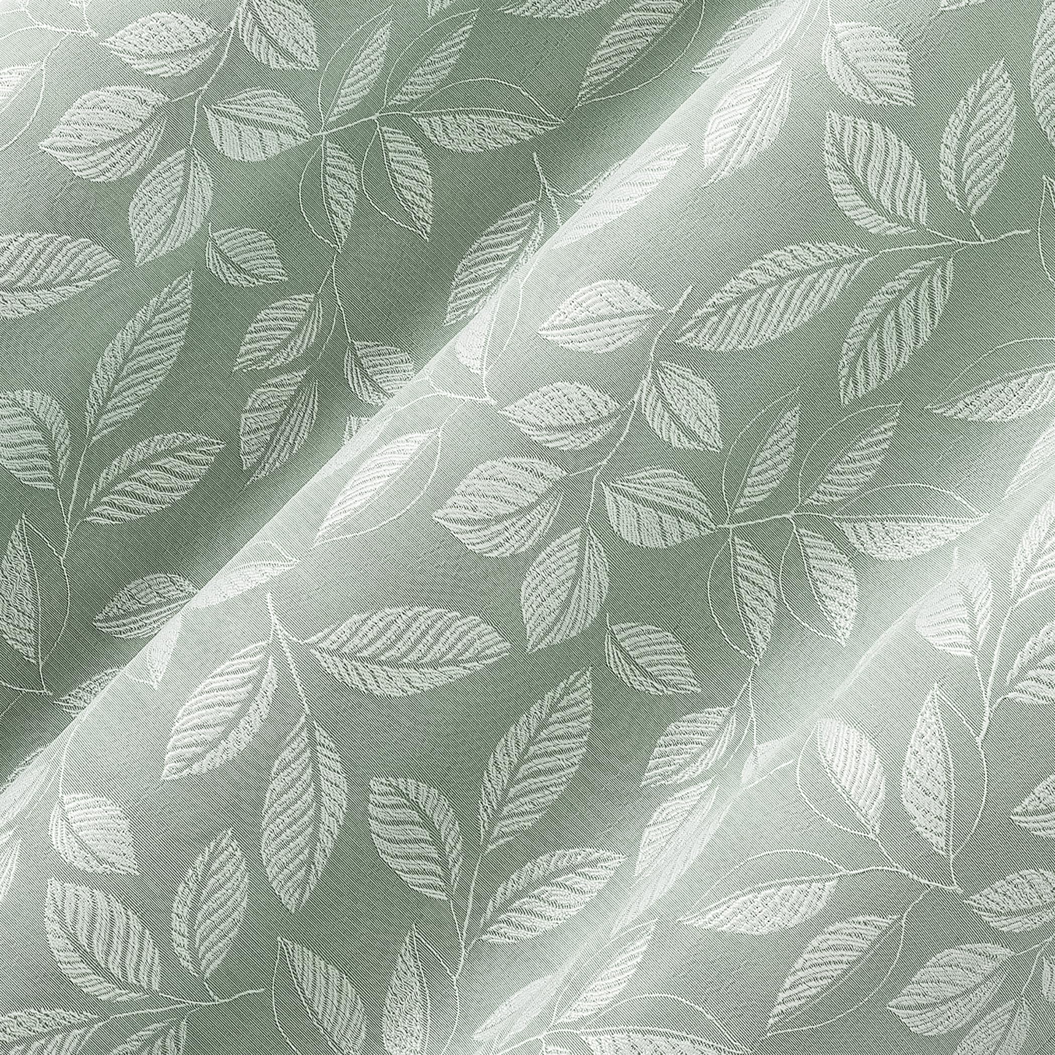 Sun Zero Satti Embroidered Leaf 100% Total Blackout Grommet Curtain Panel, Sage Green, 40" W x 84" L (1 Panel)
