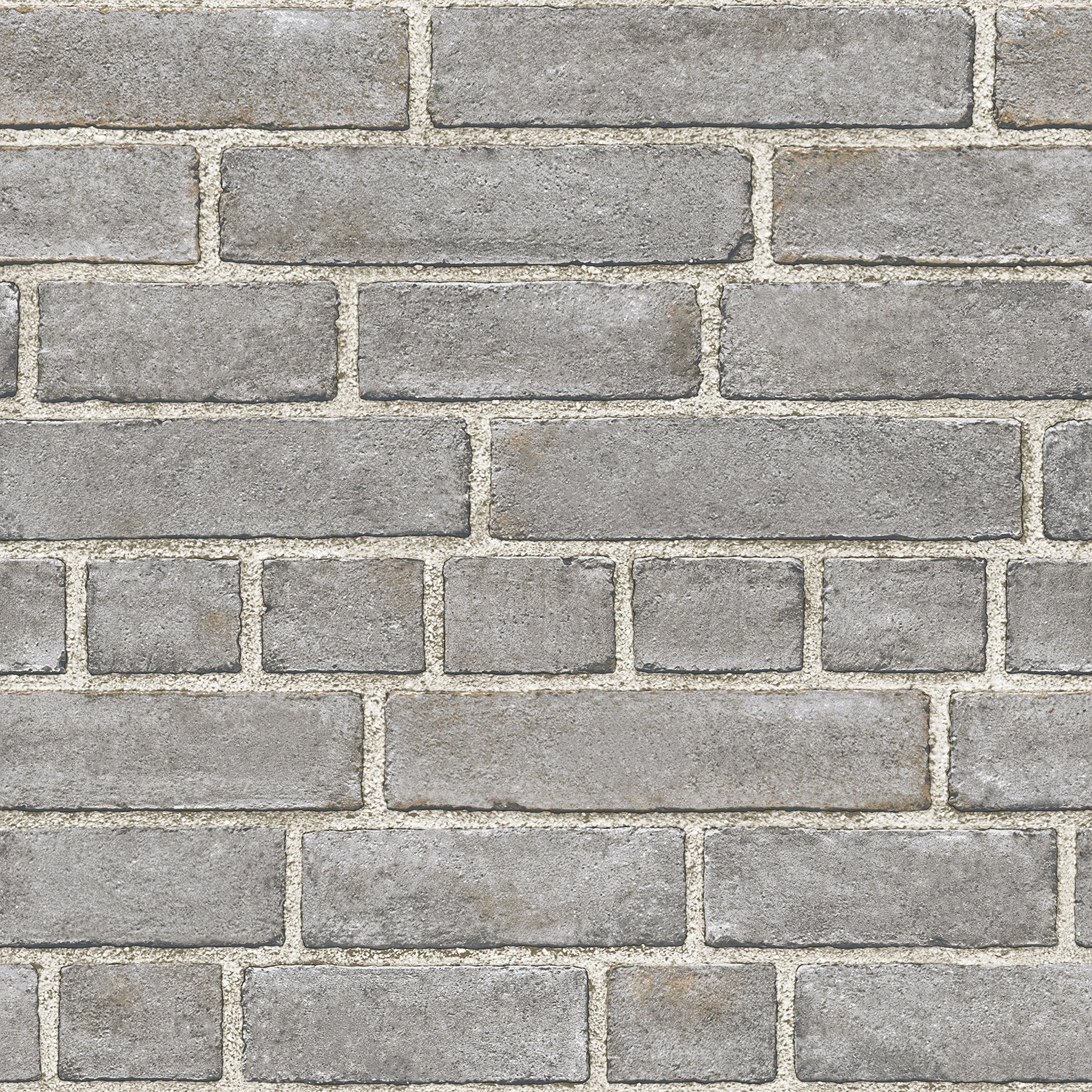 NuWallpaper NU2236 Brick Fa�ade Peel & Stick Wallpaper, Grey