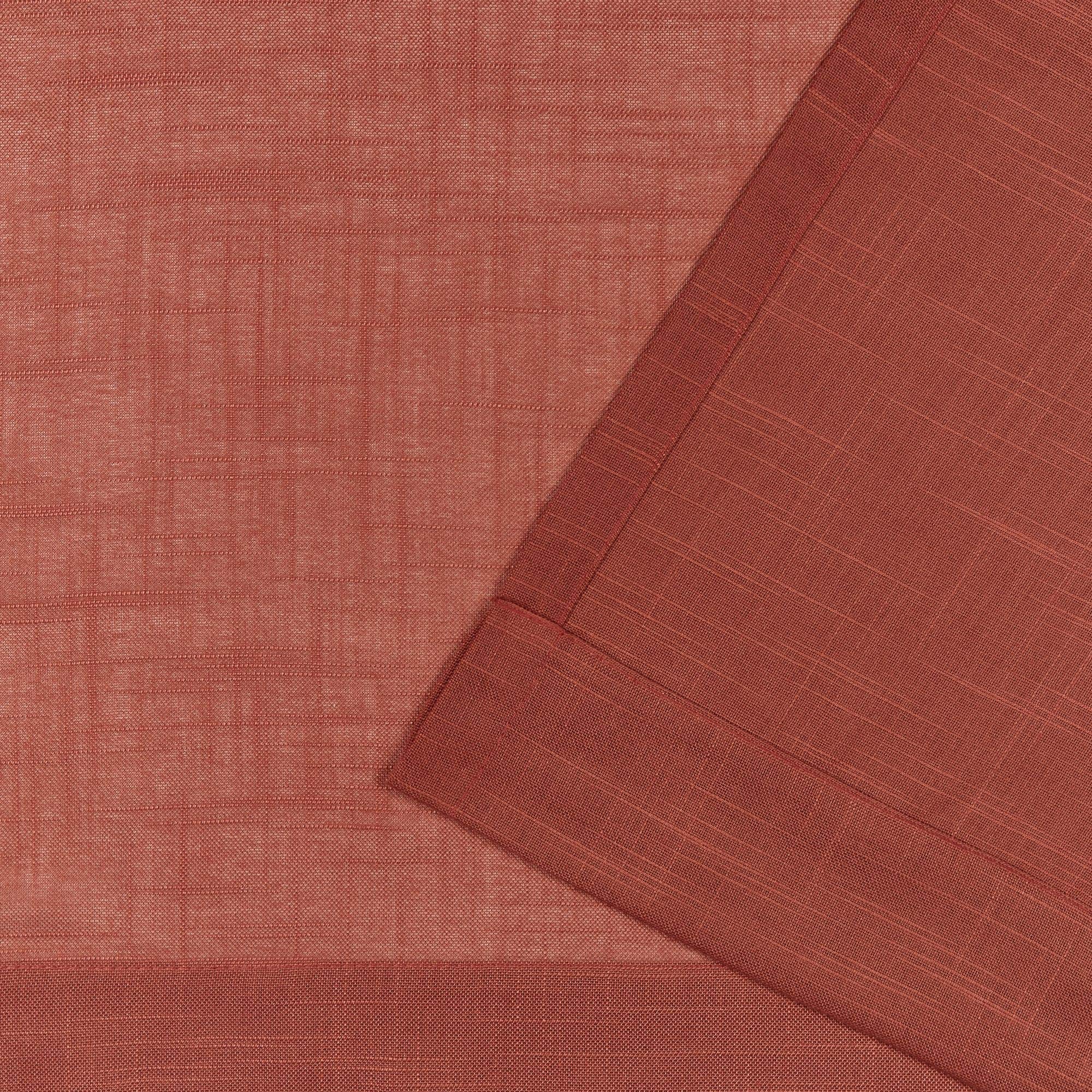 Nicole Miller New York Dunbar Light Filtering Rod Pocket Curtain Panels, 50"x96", Burnt Sienna, Set of 2
