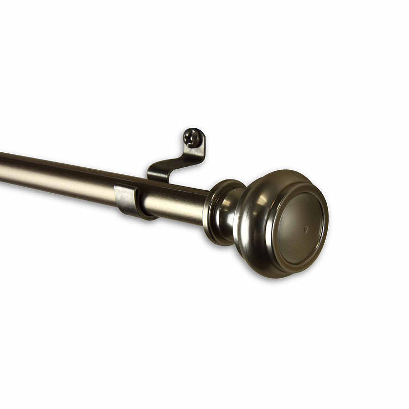 Rod Desyne Teapot 7 by 16  Cafe Curtain Rod Extends - Satin Nickel