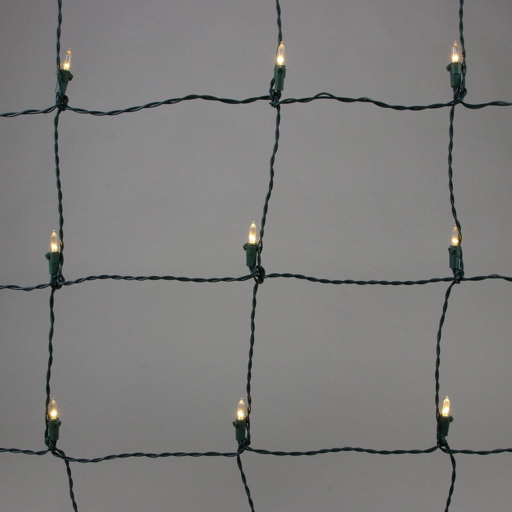 Philips 99ct LED Dazzle Mini Net String Lights Warm White with Green Wire