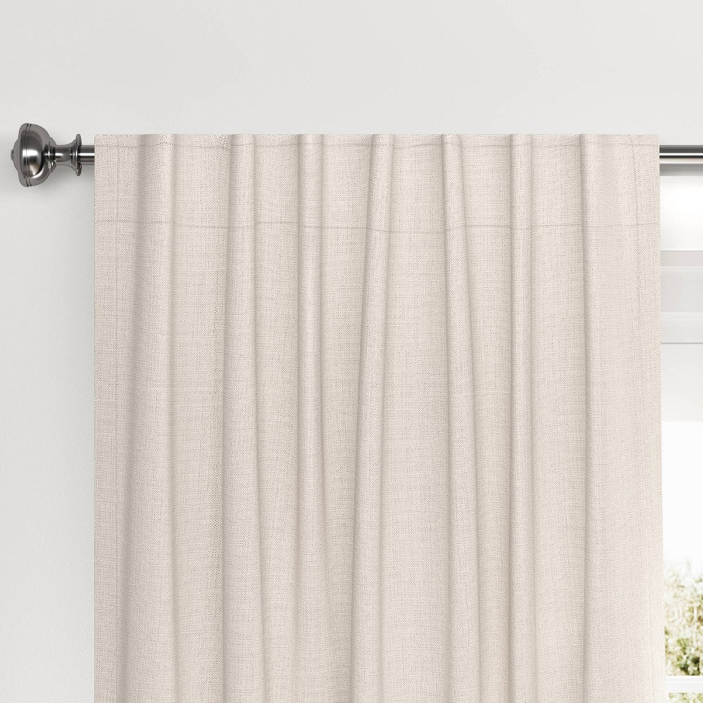 1pc 50"x84" Blackout Velvet Window Curtain Panel Cream - Threshold™