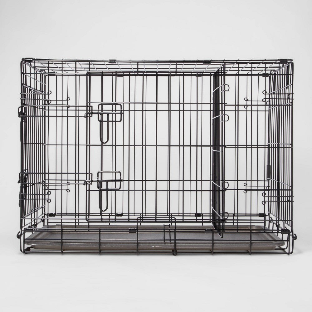 Wire Collapsible Dog Crate - M - Black - Boots & Barkley™