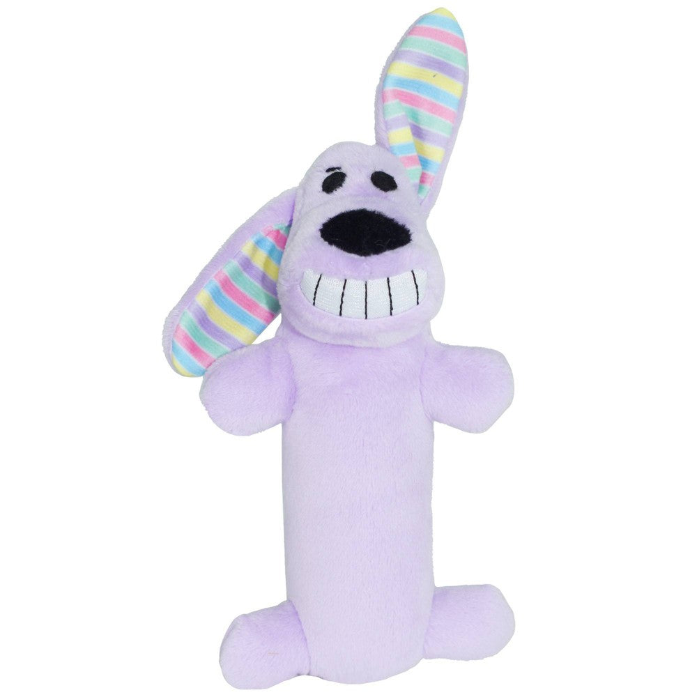 Multipet Loofa Easter Lavender with Striped Ears Dog Toy - 6"