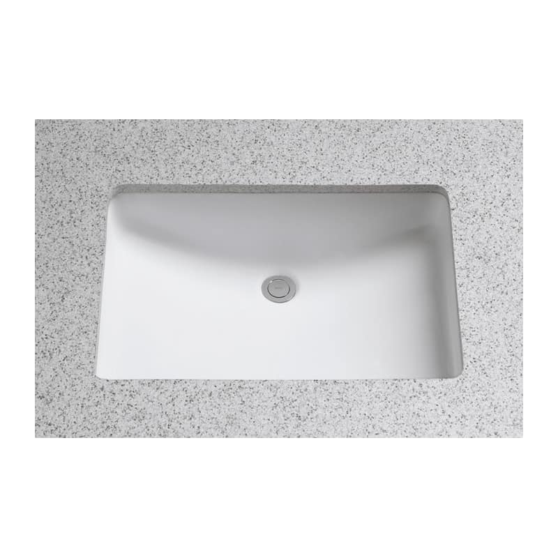 TOTO® 19  x 12-3/8  Rectangular Undermount Bathroom Sink with CeFiONtect?  Cotton White - LT542G#01