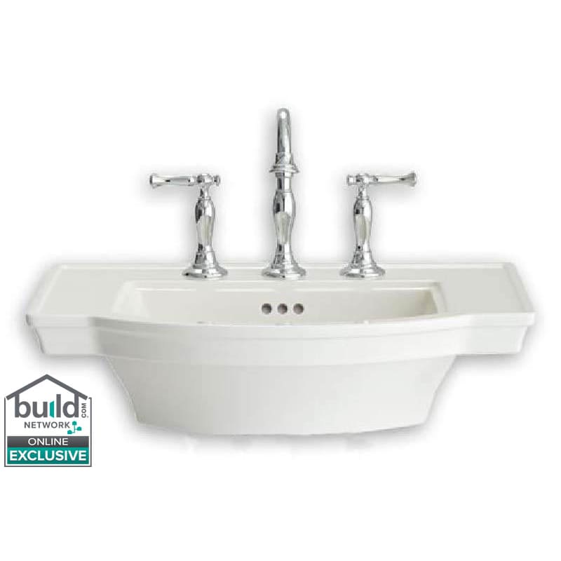 American Standard 0900.004 Estate 24  Pedestal Bathroom Sink Only - White