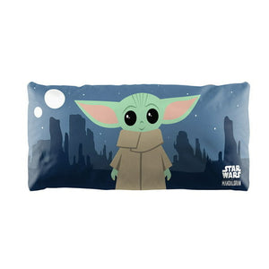 Baby Yoda Body Pillow Cover  20 x 54  Microfiber  Blue  Star Wars