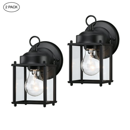 8.06 H Outdoor Wall Lights Matte Black Outdoor Light Fixtures Wall Mount Porch Lighting for House  Hallway  Garage  Doorway 2-Pack