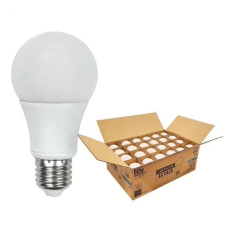 60-Watt Equivalent A19 Non Dimmable LED Light Bulb Daylight 5000K (48-Pack)