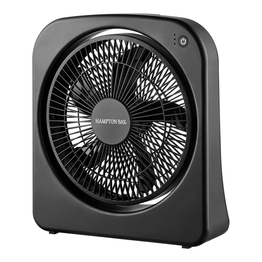 9 in. 3 Speed Dual Power Personal Indoor/Outdoor Desk Fan in Black