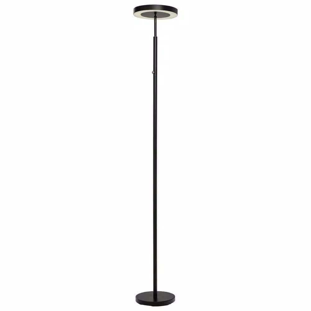 Hampton Bay 71.65 in. Black LED Floor Lamp