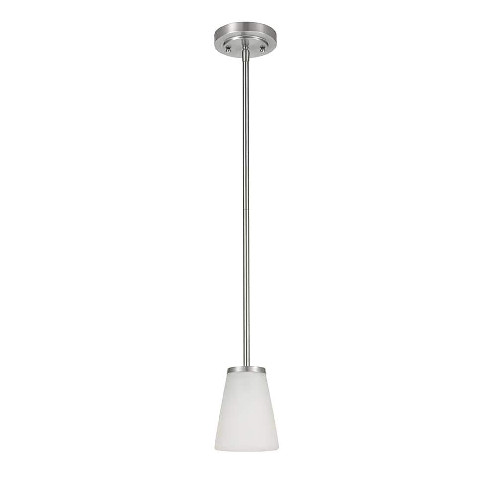 Hampton Bay 1-Light Brushed Nickel Pendant