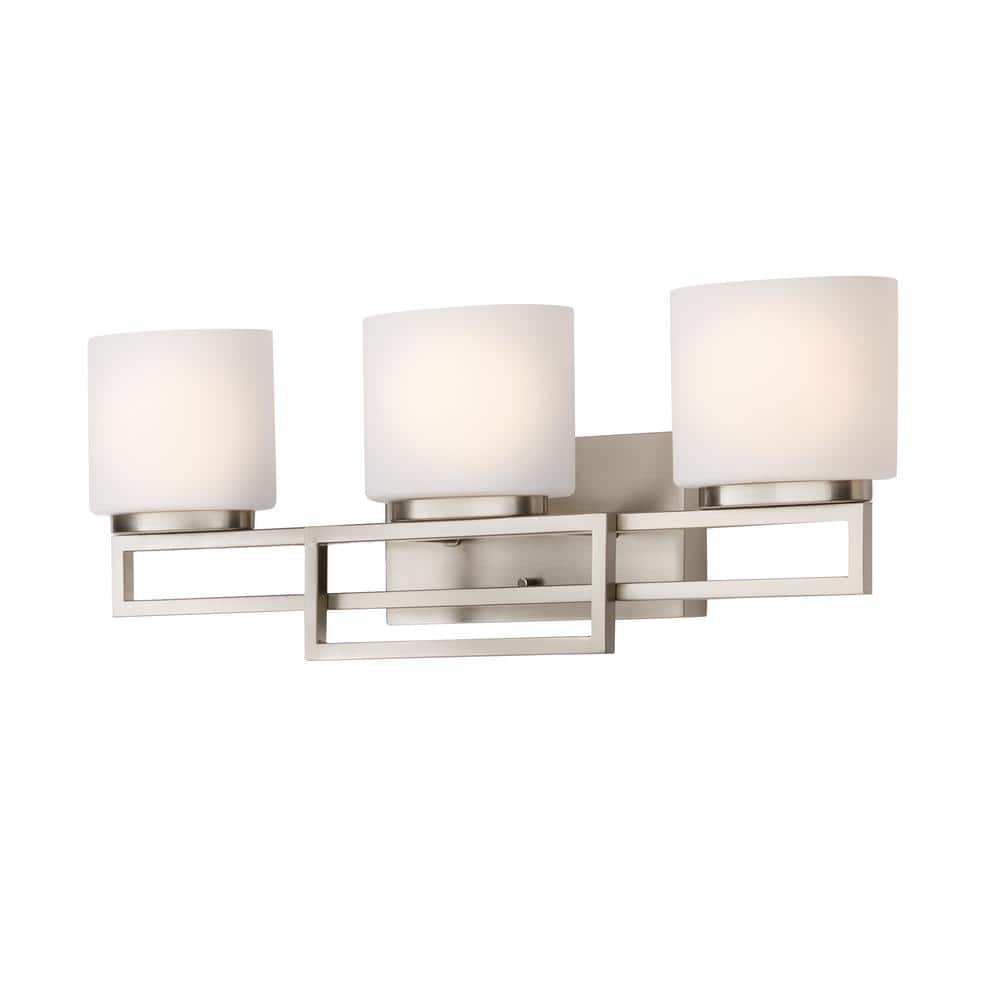 Home Decorators Tustna 3-Light Bathroom Vanity Light with Opal Glass Shades