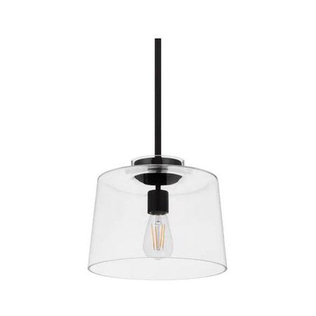 Mullins 10 in. 1-Light Coal Pendant Hanging Light  Modern Industrial Kitchen Pendant Lighting