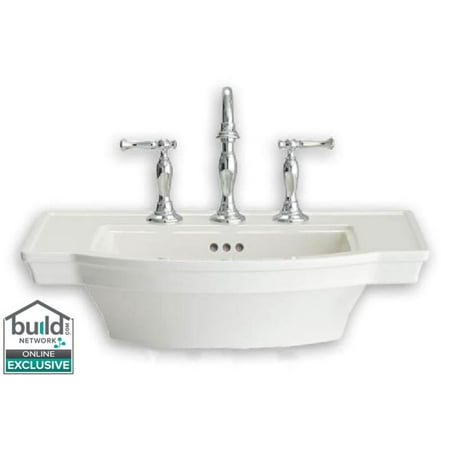 American Standard 0900.004 Estate 24  Pedestal Bathroom Sink Only - White